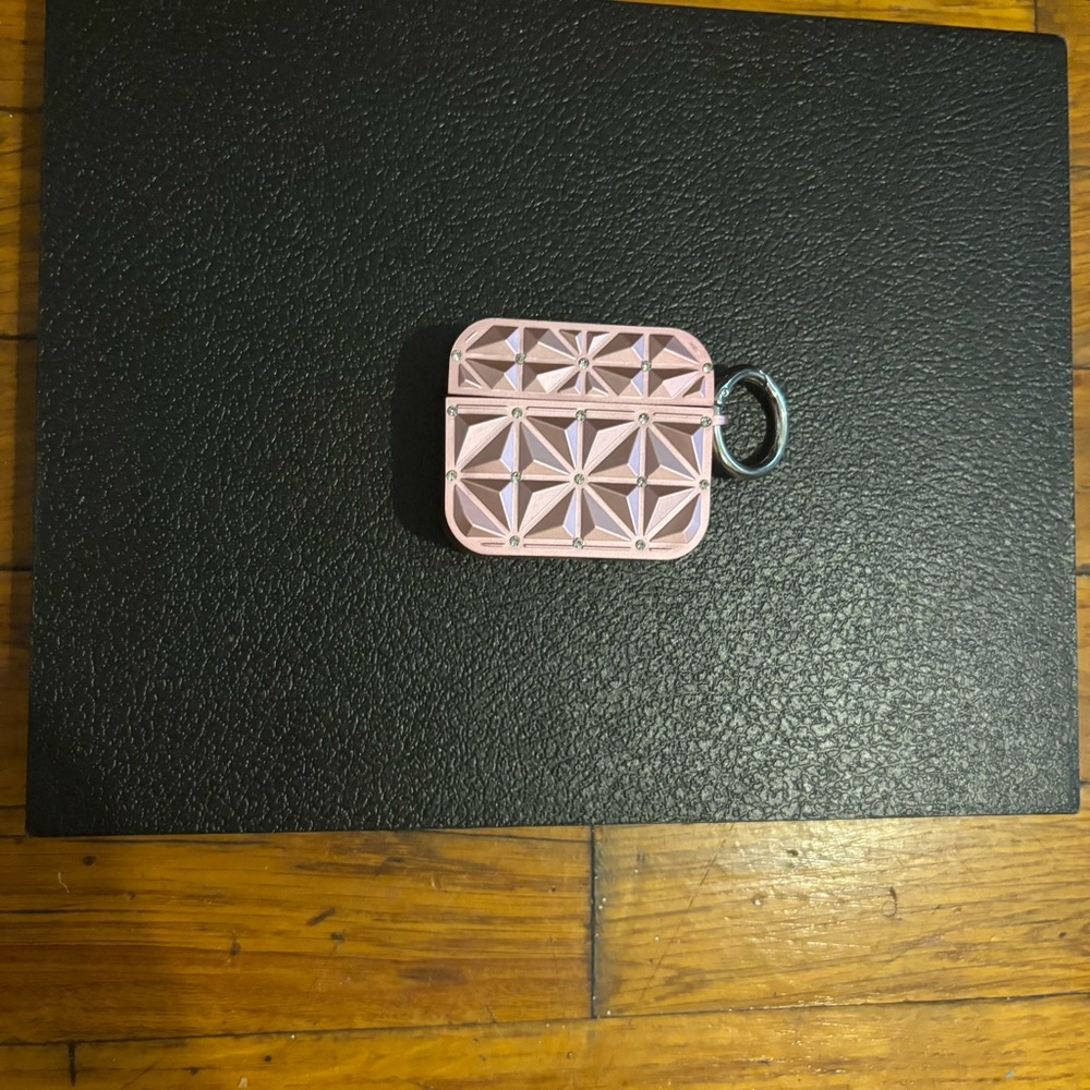 Pink Geometric AirPods Case